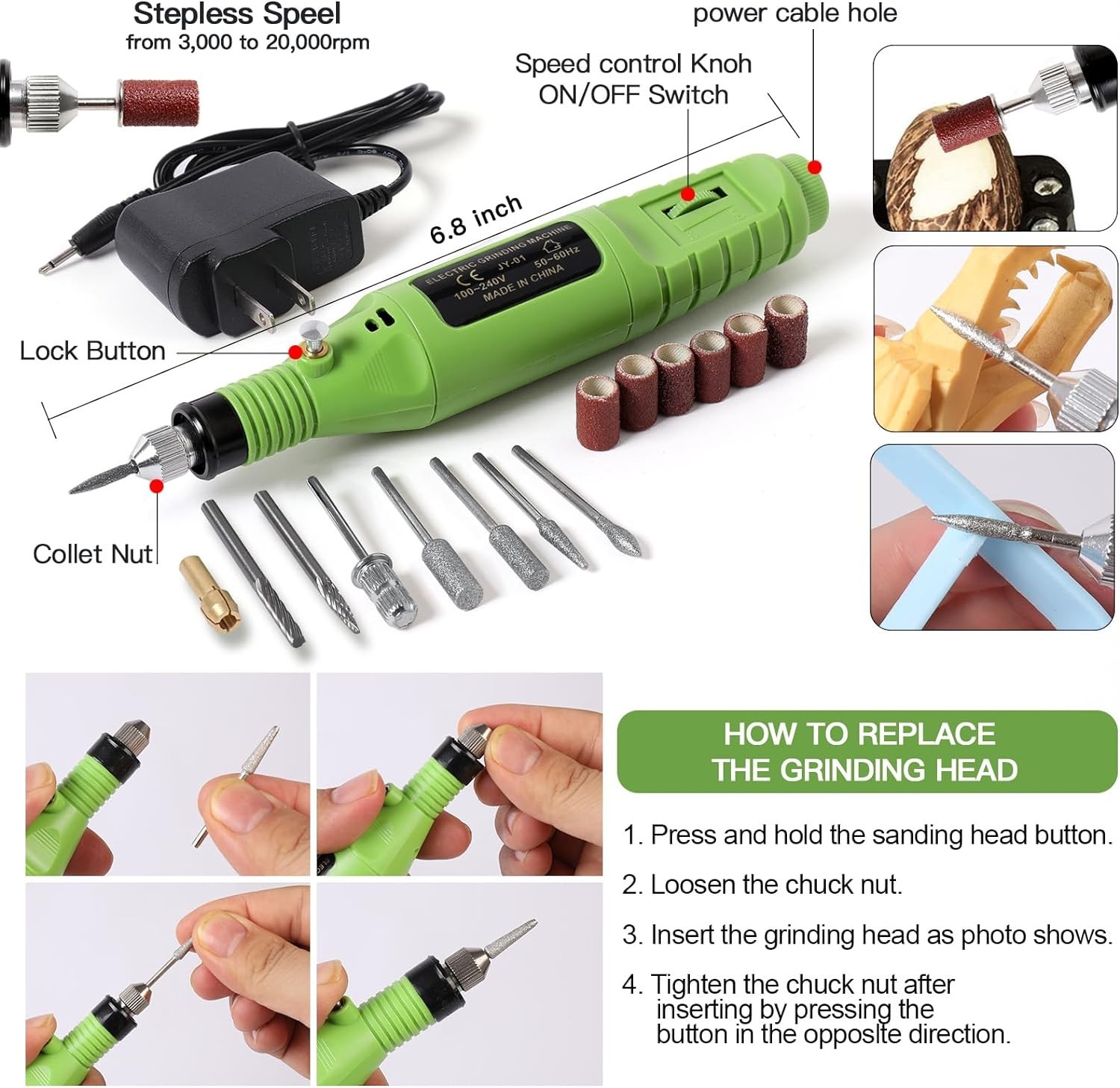 108 Pcs Pro Grade Model Tool Kit with Electric Polisher - Image 4