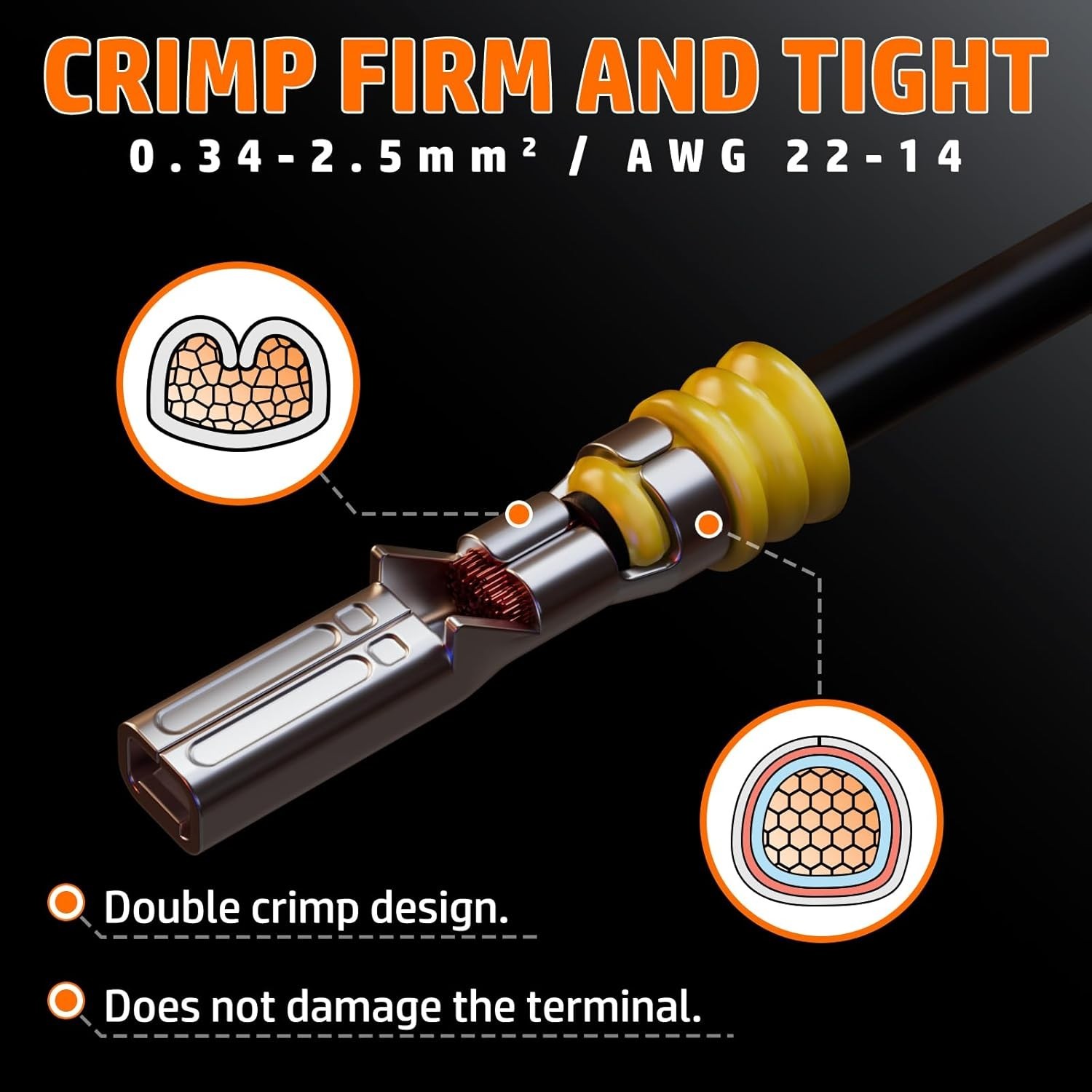 Waterproof Automotive Electrical Connectors Kit with Crimping Tool - 1-6 Pin - Image 5