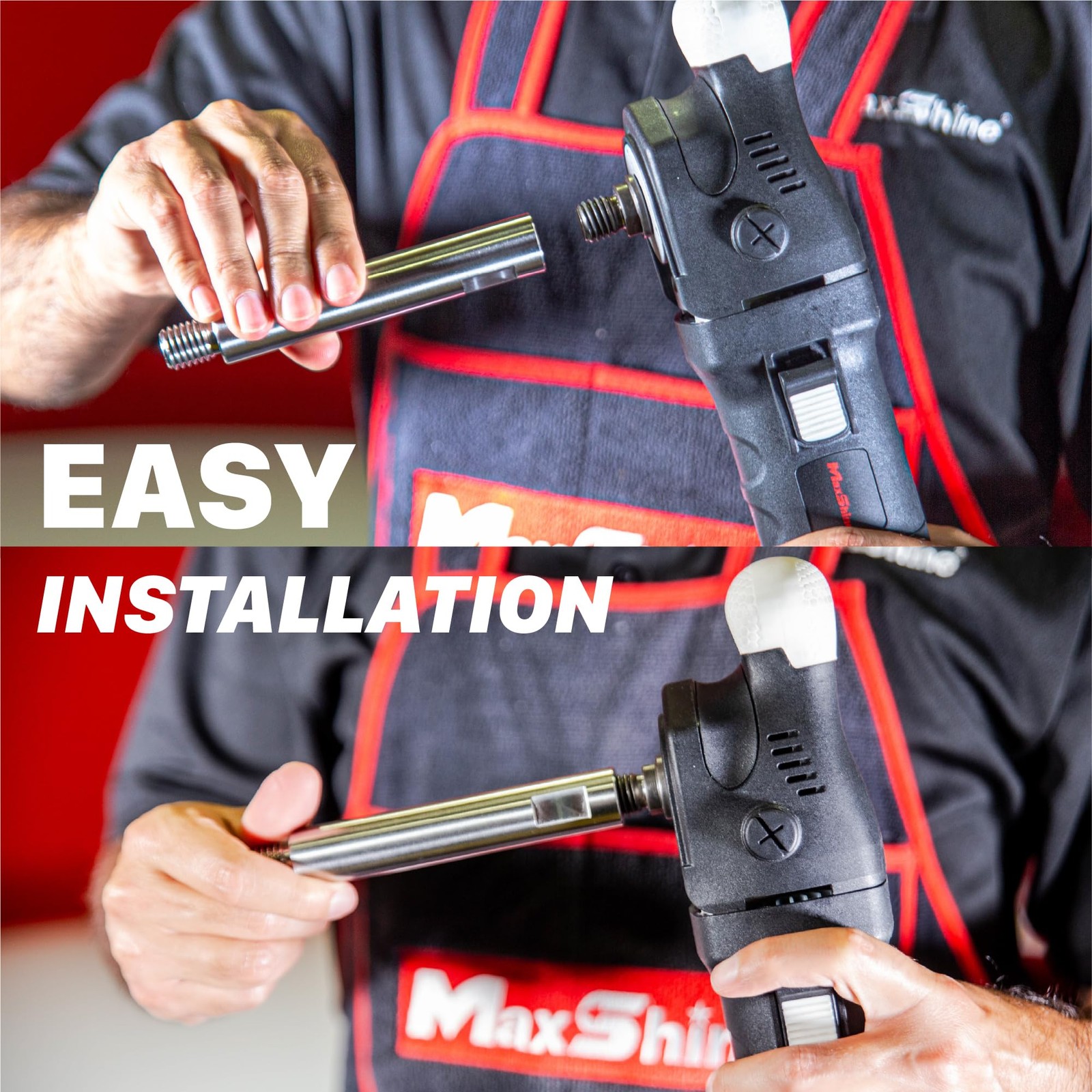 Maxshine Universal Stainless Steel Rotary Extension Shaft Set - 2in, 3in, 5in... - Image 3