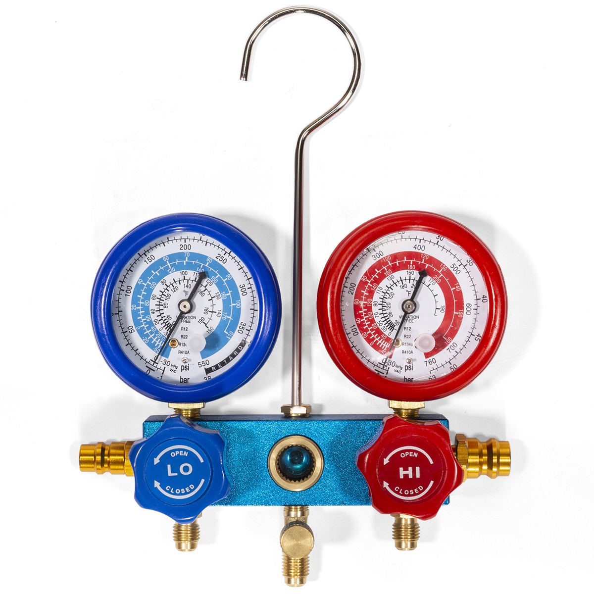 XtremepowerUS 4CFM Vacuum Pump HVAC Refrigeration AC Manifold Gauge r134 Tap - Image 5
