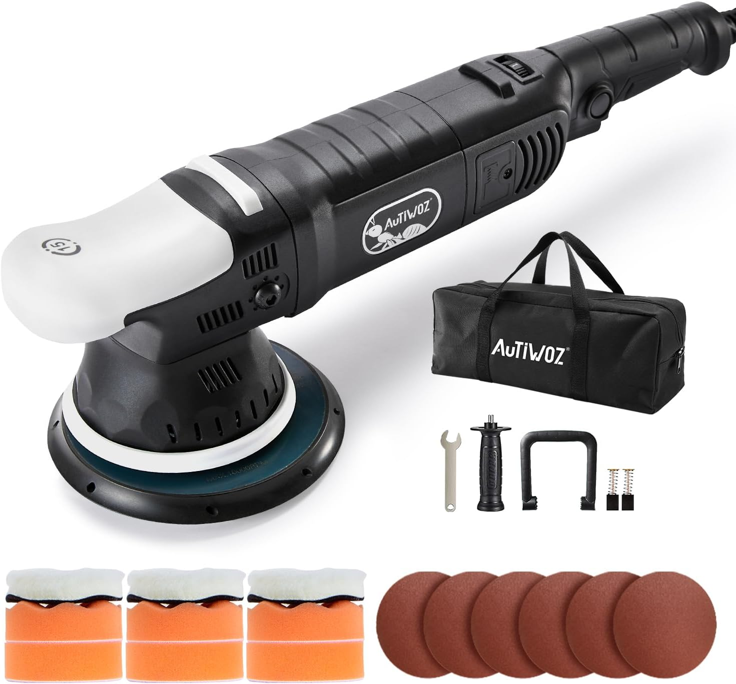 Car Buffer Polisher, 6-Inch Dual Action Polisher for Car Detailing, Random Orbit