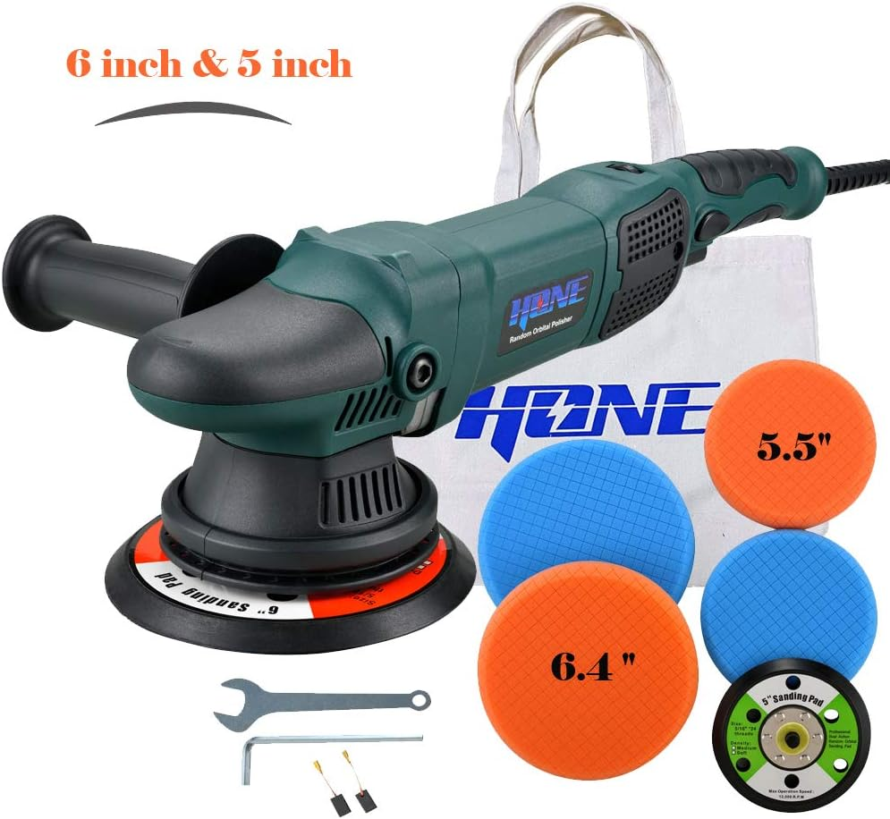 Car Polisher, 15Mm Long-Throw Random Orbital Buffer for Car Detailing, 6"/5"/850 - Image 4
