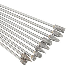 *10Pcs Double Cut Carbide Set Die Grinder Bits For Aviation Automotive