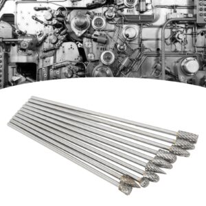 10 Pcs Double Cut Carbide Set Die Grinder Bits For Aviation Automotive