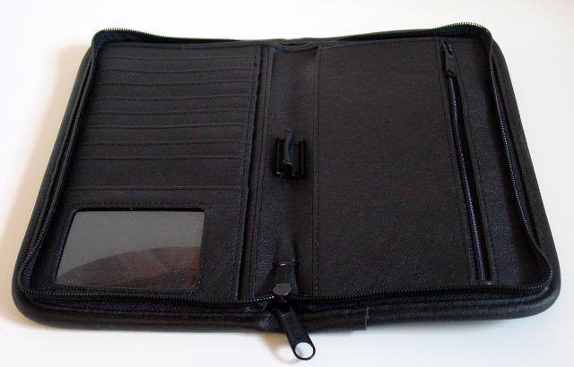 NEW Black Zippered Travel Wallet Passport Automotive Glovebox Document Organizer - Image 2