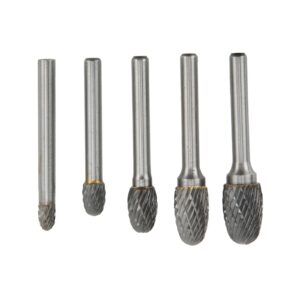.›5Pcs Double Cut Carbide Set 6mm Shank Diameter For Aviation Automotive