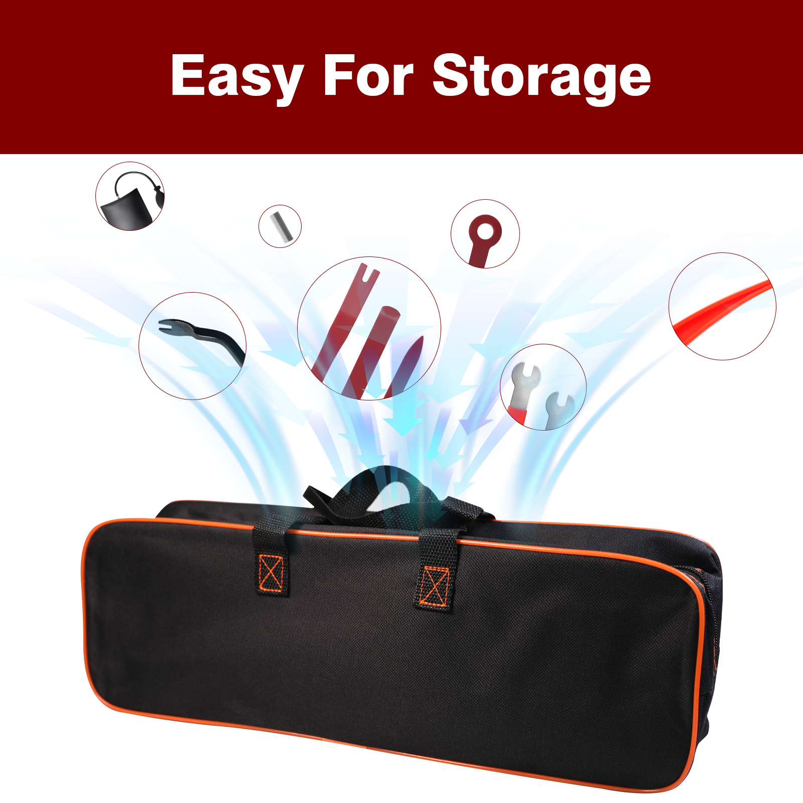Car Repair Tool Kit Portable Automotive Tool Set with Carrying Bag for Cars - Image 5