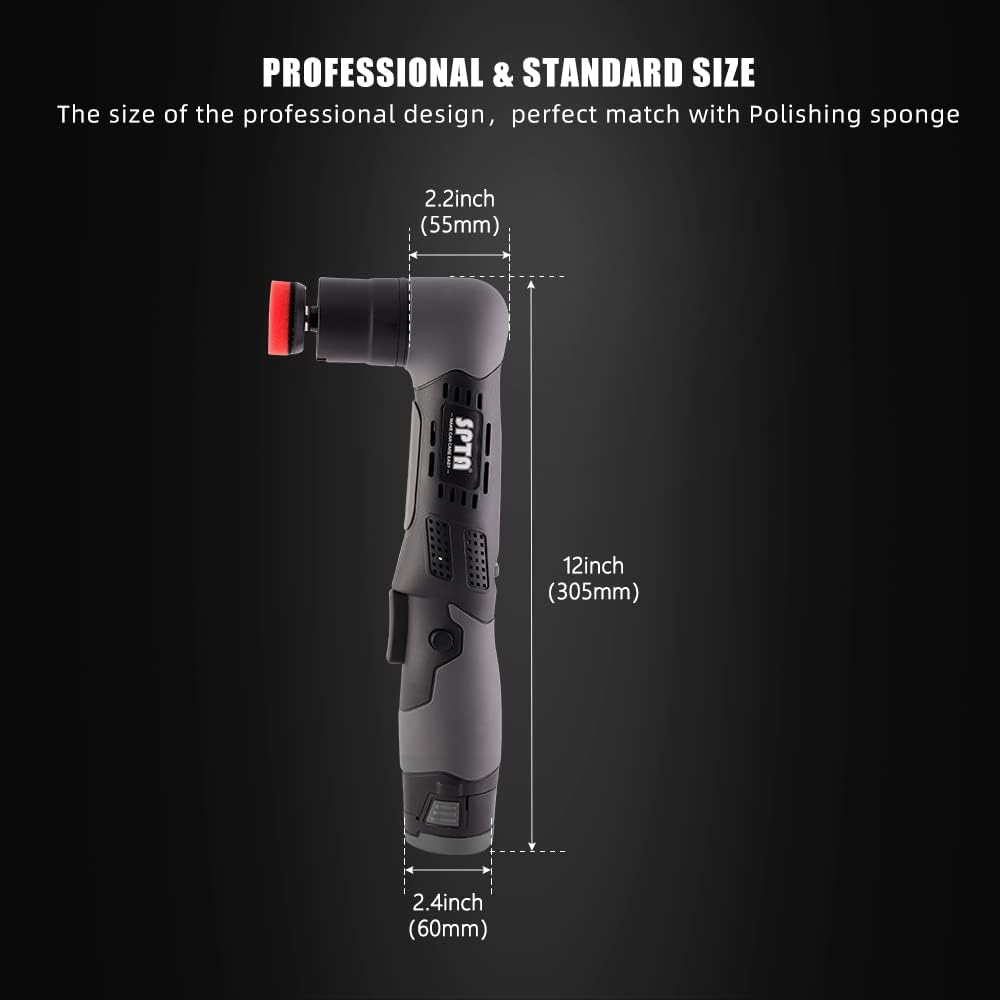 Cordless Mini Car Polisher 12V, Dual Action Scratch Remover Kit with Polish Pads - Image 4