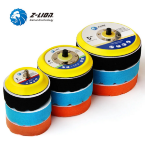 Z-lion 4 Piece 3“4” 5“ Automotive Sponge Polishing Pad Set with 5/16”-24 Threads
