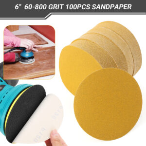 6 inch Sanding Disc Sandpaper 100 Roll 40-800 Grit Sand Paper