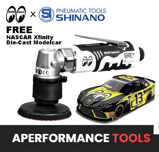 SHINANO Japan x MOONEYES Automotive 3" Pad Double Action Sander 15,500RPM