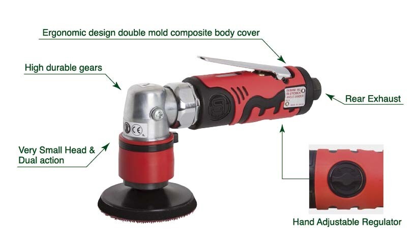 SHINANO Japan x MOONEYES Automotive 3" Pad Double Action Sander 15,500RPM - Image 5