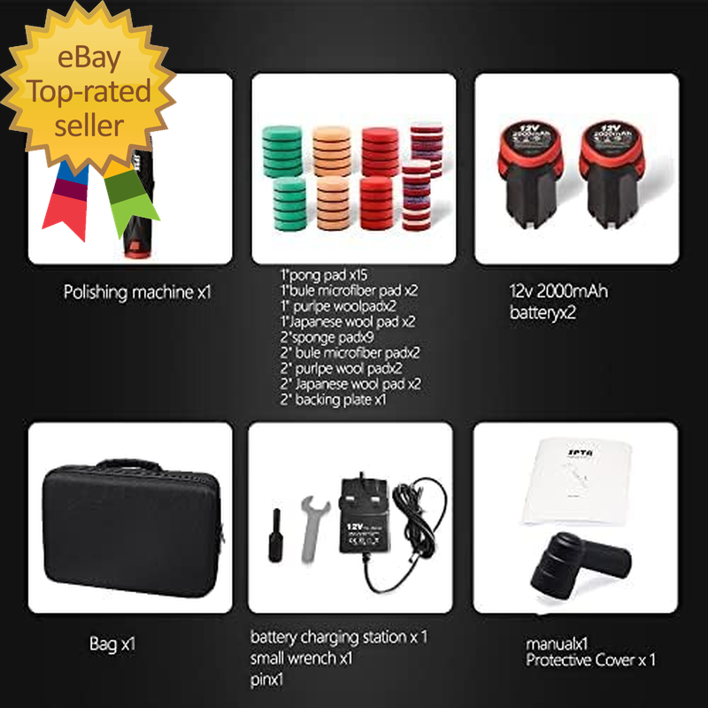 Cordless Mini Car Polisher, 12V Micro Cordless Scratches Killer Car Polisher RO/ - Image 3