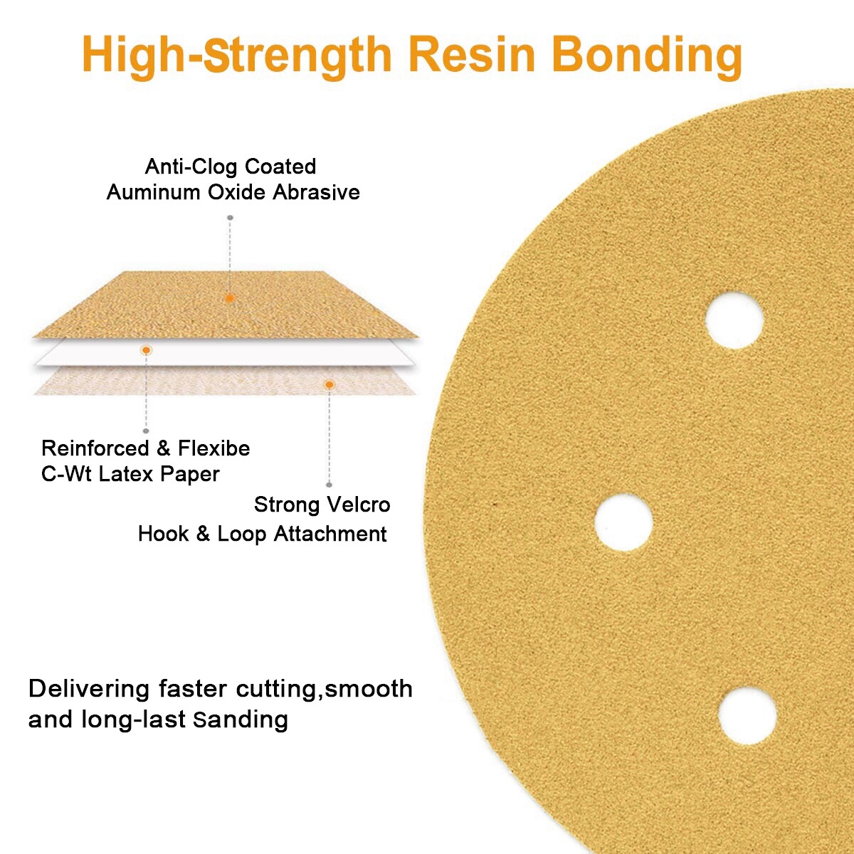 6 in Sanding Discs 80 120 220 320 400 Grit Hook Loop Orbital Sander Sandpaper - Image 4