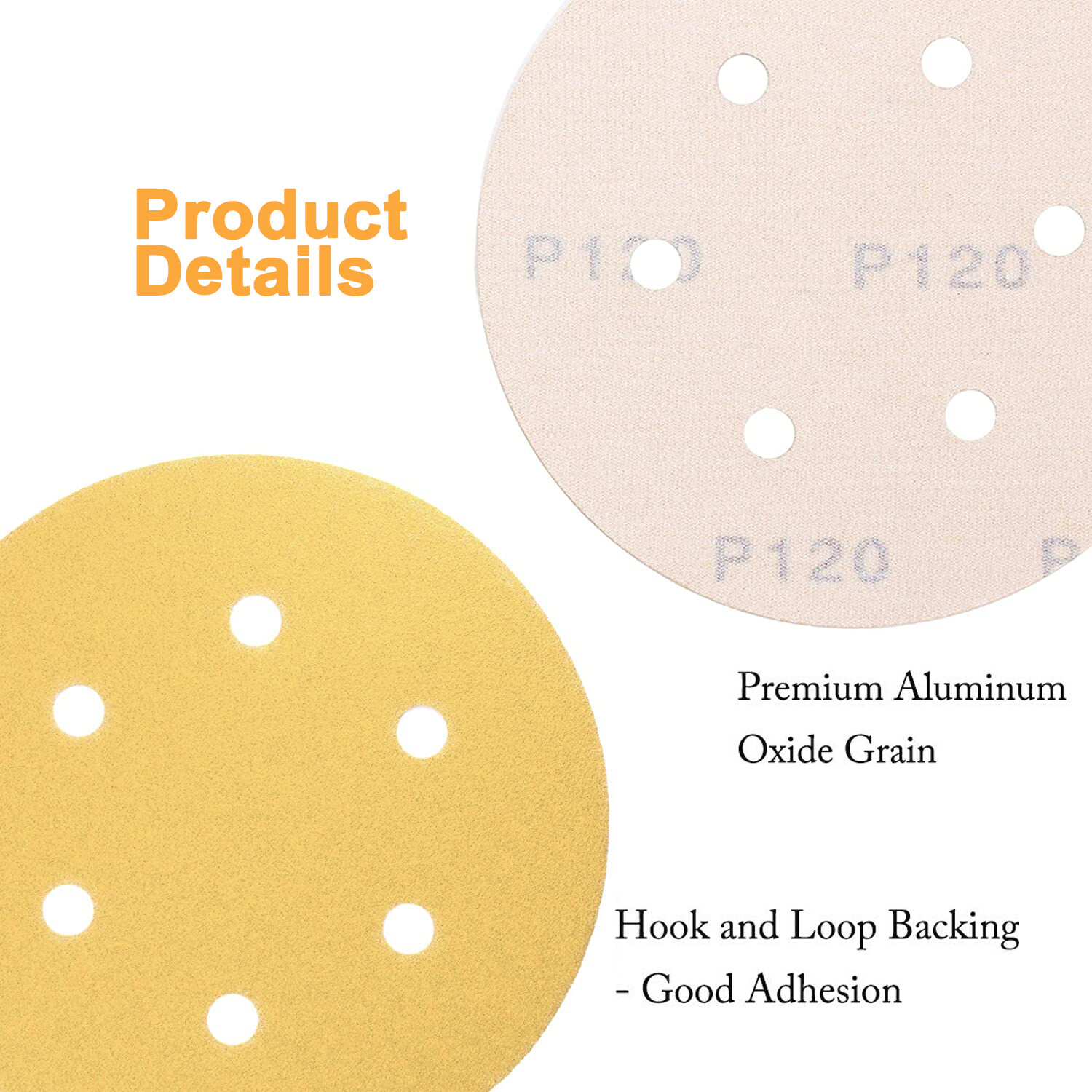 6 in Sanding Discs 80 120 220 320 400 Grit Hook Loop Orbital Sander Sandpaper - Image 5
