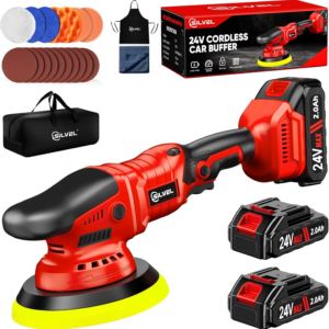 Cordless Car Buffer Polisher, Car Polishing Kit with 24V 2 X 2.0Ah Batteries, 5