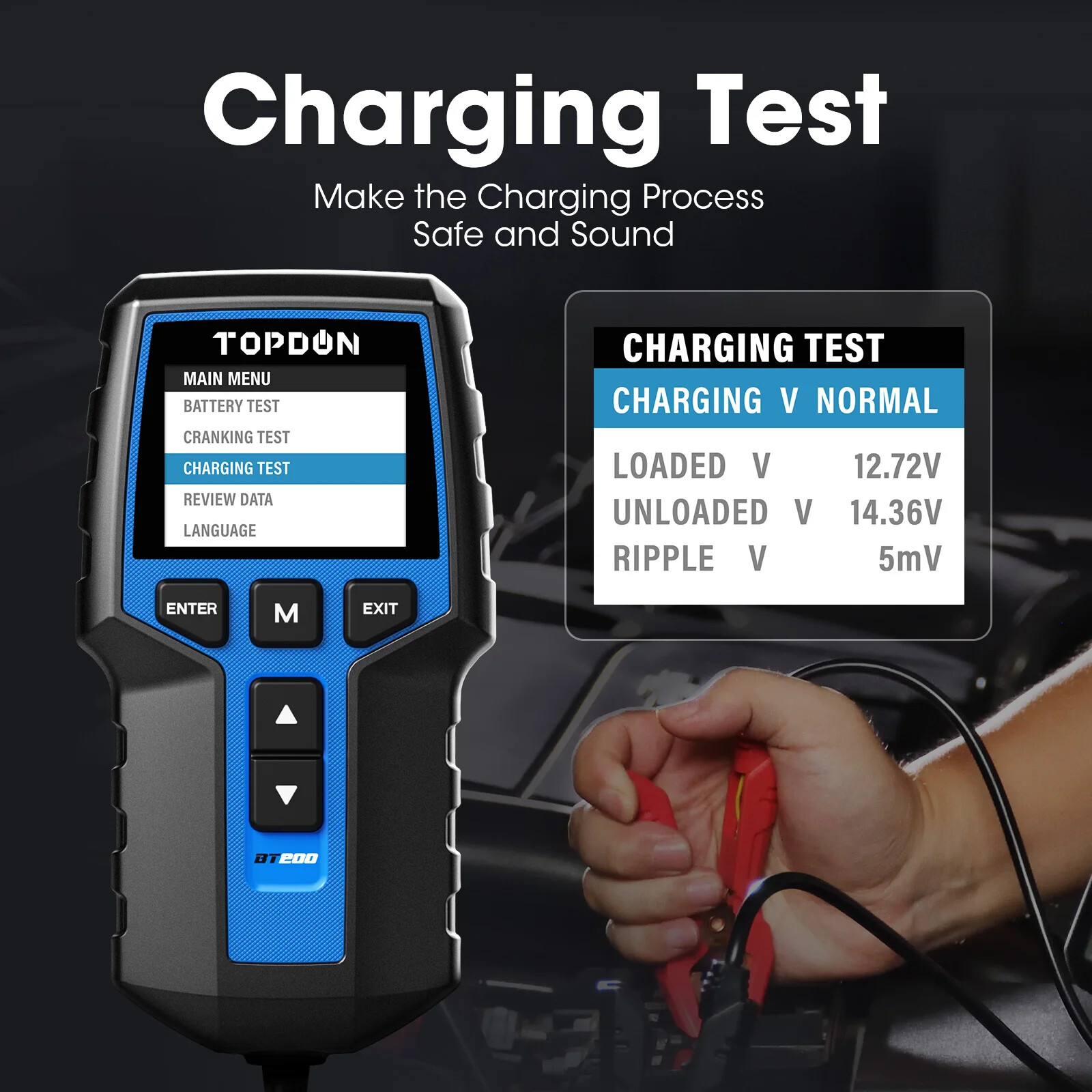 BT20012V Car Battery Tester Digital Automotive Diagnostic Analyzer Scanner Tool - Image 2