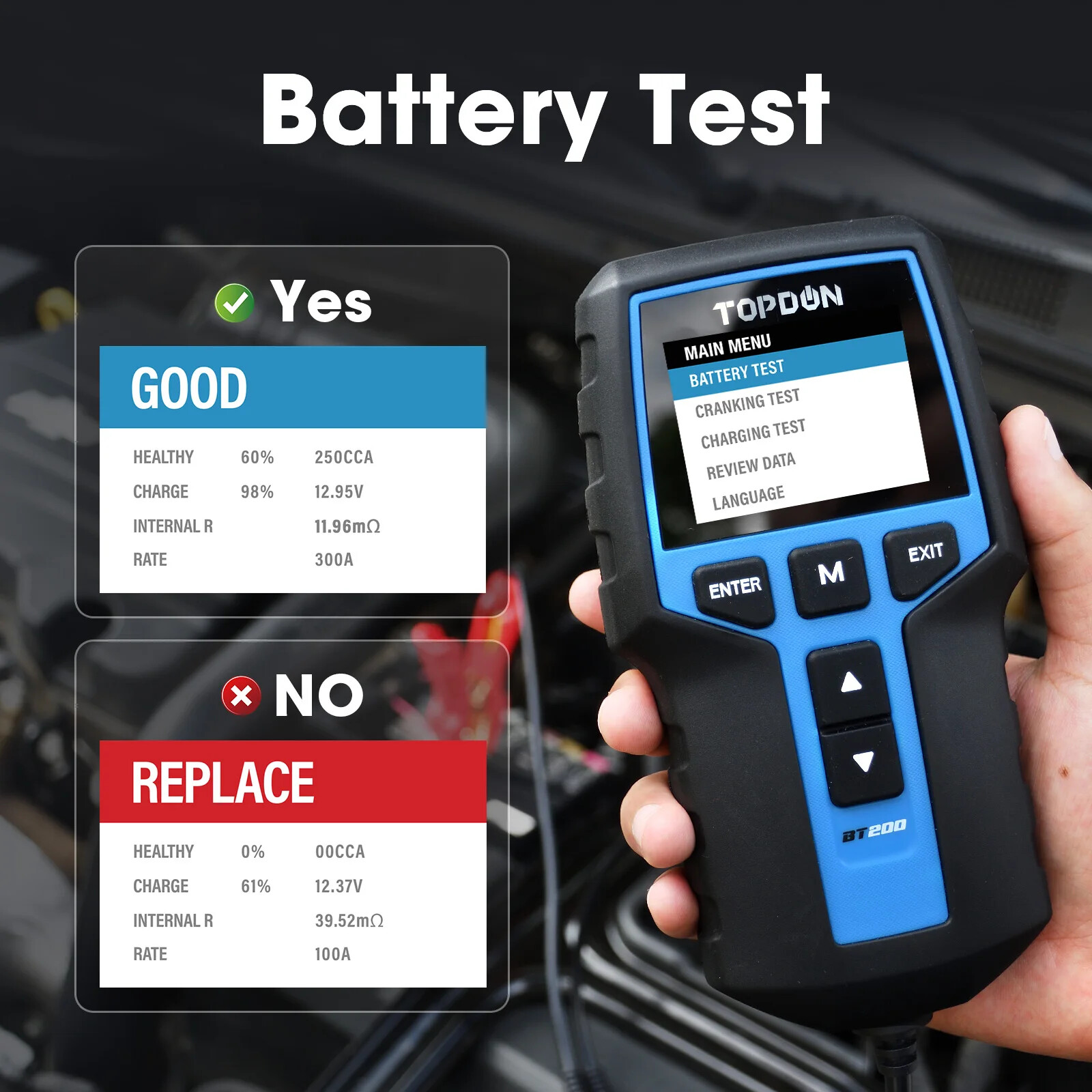 BT20012V Car Battery Tester Digital Automotive Diagnostic Analyzer Scanner Tool - Image 5