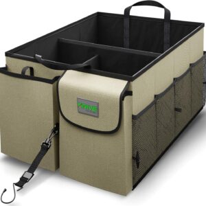 DRIVE - Car Trunk Organizer - Collapsible, Multi-Compartment Automotive Tan
