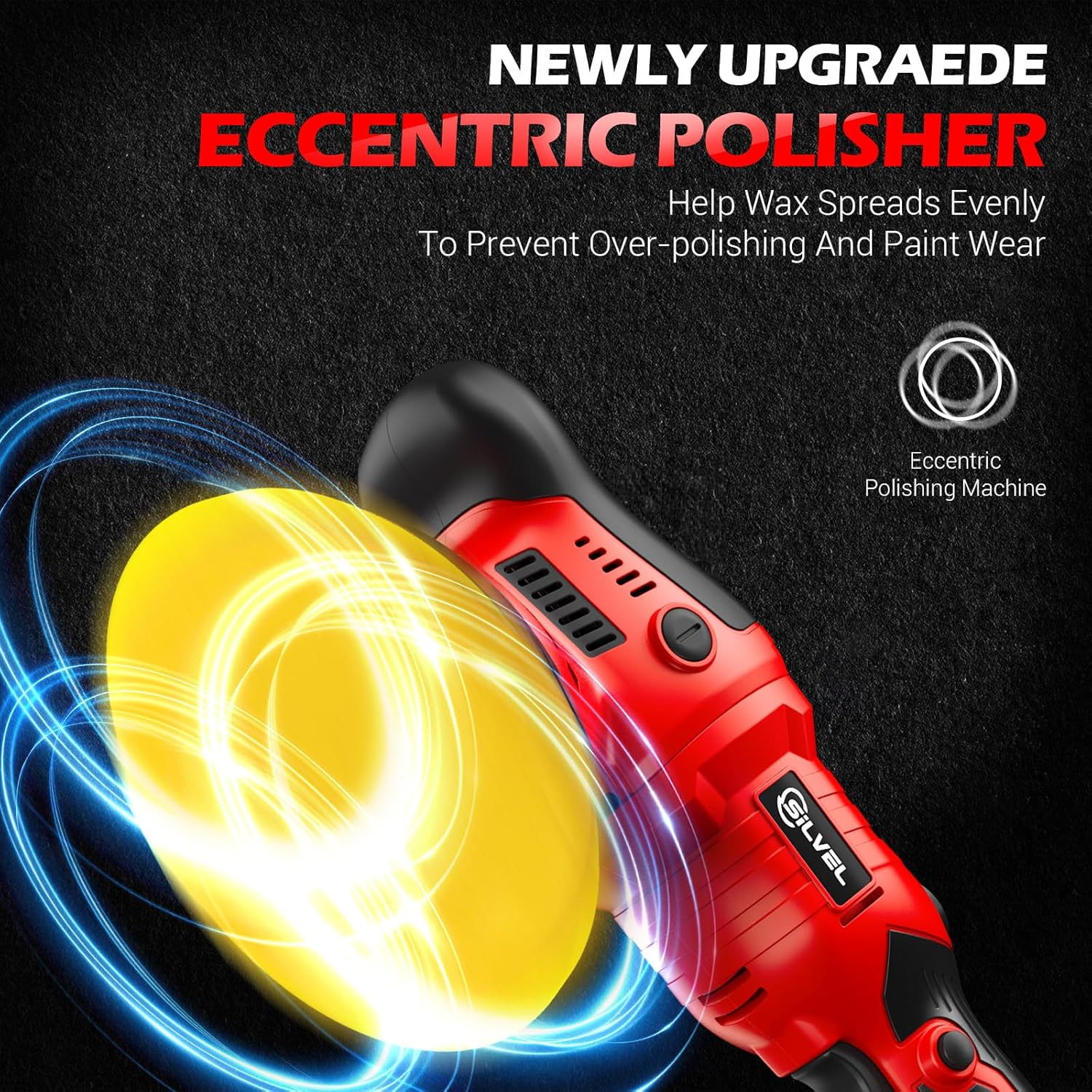 Cordless Car Buffer Polisher, Car Polishing Kit with 24V 2 X 2.0Ah Batteries, 5 - Image 4