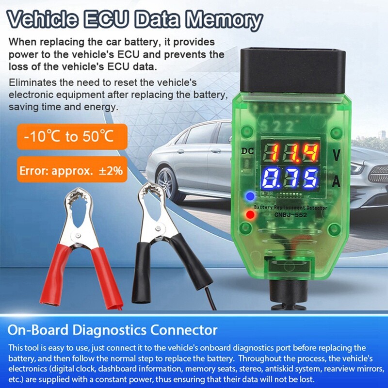 12V Car Diagnostic Tester, Automotive Battery Change Tool B8Z27834- - Image 4