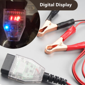 Digital Display OBD2 Automotive Battery replacement Tool ECU Memory Saver Cable