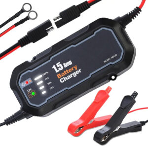 12V Motorcycle Battery Charger 1500mA Automatic Battery Charging Tool Maintainer