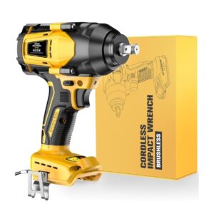 Cordless Brushless Impact Wrench 12 Inch Drive 600 Ft Lbs Torque For Automotive