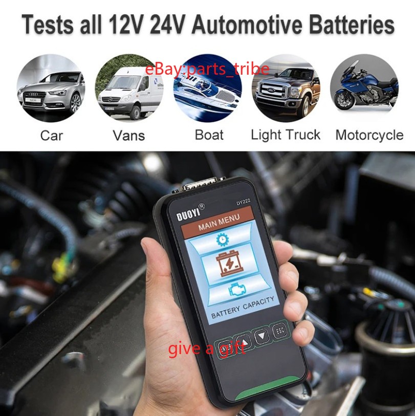 NewCar Battery Tester 12V 24V Digital Automotive Battery Tester Analyzer 2000CCA - Image 5