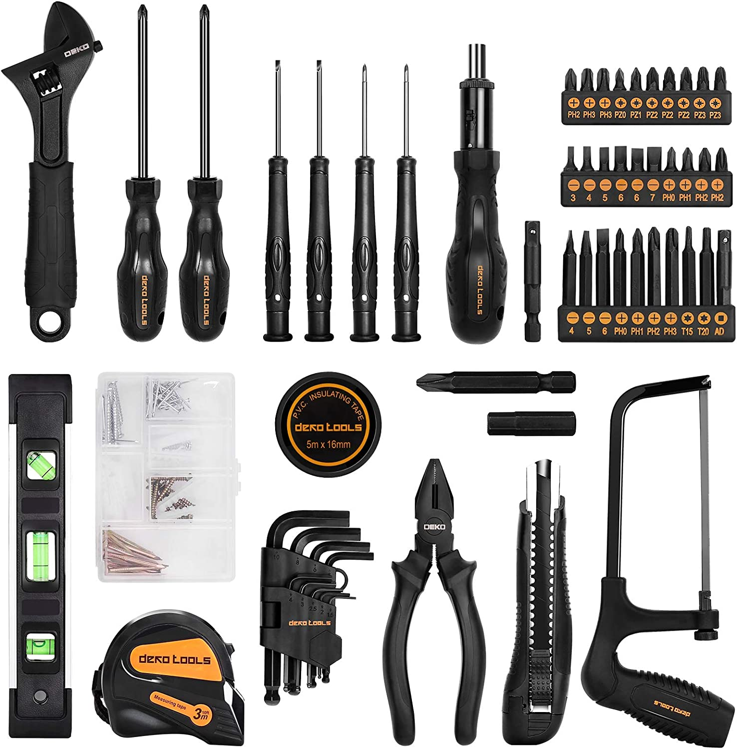 DEKOPRO 218-Piece General Household Hand Tool Kit, Professional Auto Repair Tool - Image 3