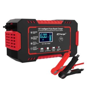 Cargador de Batería, Cargador de Goteo 12V/6A Automotriz Inteligente, Control de Temperatura. ¡50% DE DESCUENTO!-