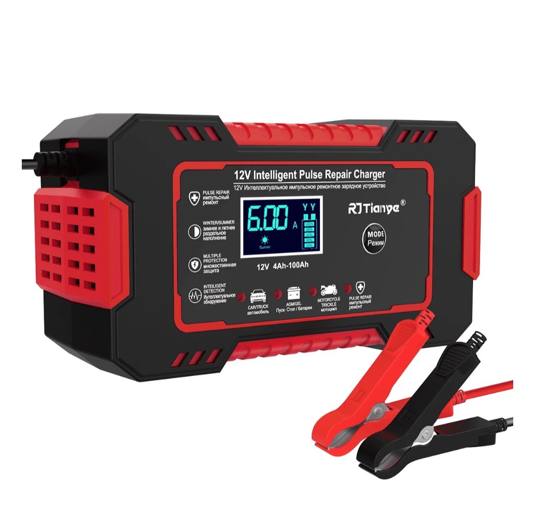 Cargador de Batería, Cargador de Goteo 12V/6A Automotriz Inteligente, Control de Temperatura. ¡50% DE DESCUENTO!-