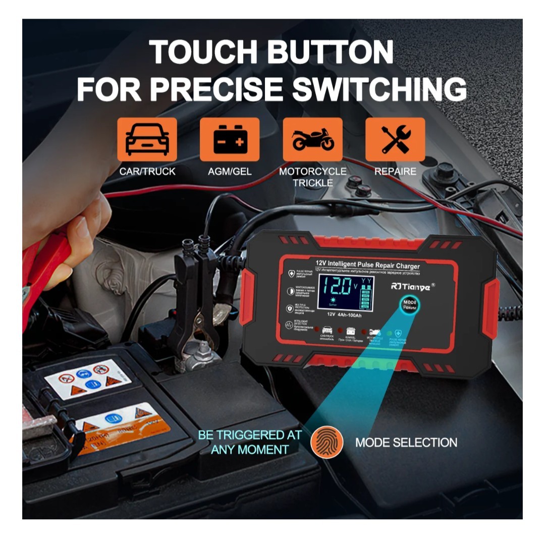 Cargador de Batería, Cargador de Goteo 12V/6A Automotriz Inteligente, Control de Temperatura. ¡50% DE DESCUENTO!- - Image 2