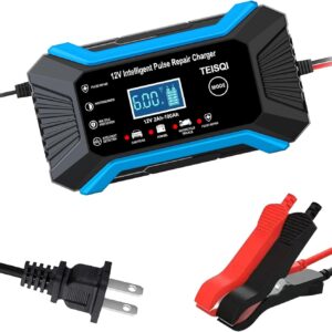 Car Battery Charger, 12V 6A Smart Battery Trickle Charger Automotive 12V Battery