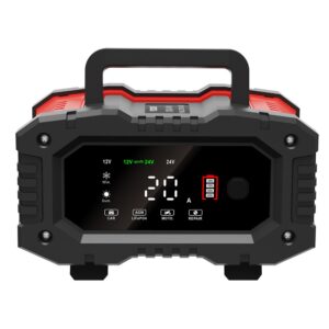 Cargadores de Batería Completamente Automáticos FOXSUR 300W 12V/20A 24V/10A Batería Automotriz-