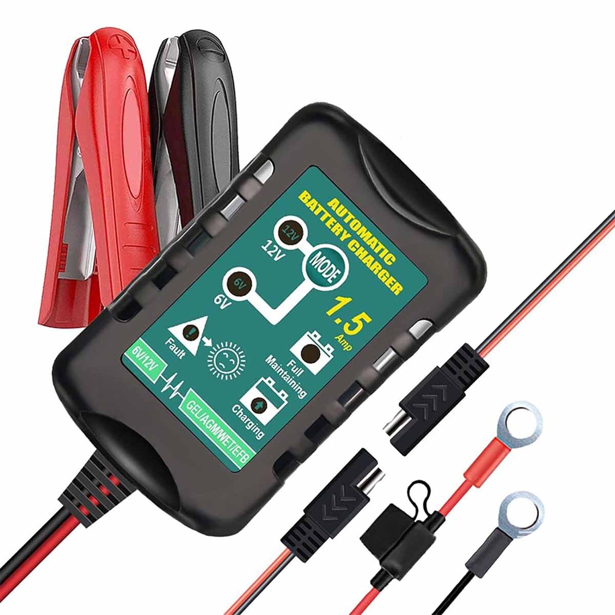 Automatic Battery Charger Maintainer Motorcycle Trickle Float For 6V 12V - Image 3