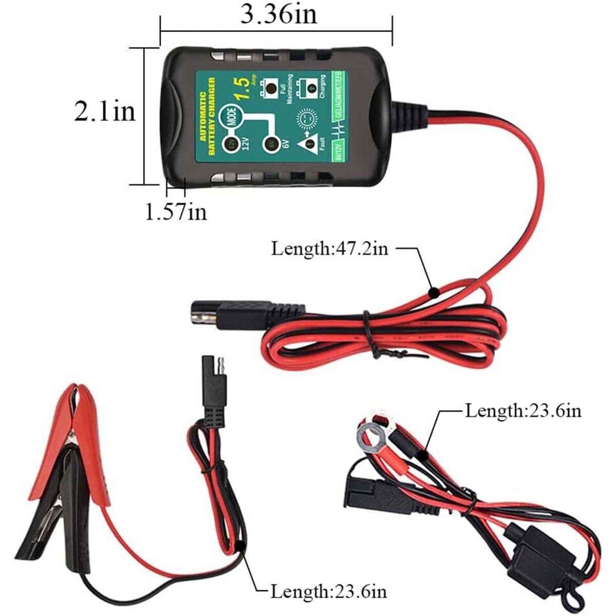 Automatic Battery Charger Maintainer Motorcycle Trickle Float For 6V 12V - Image 5