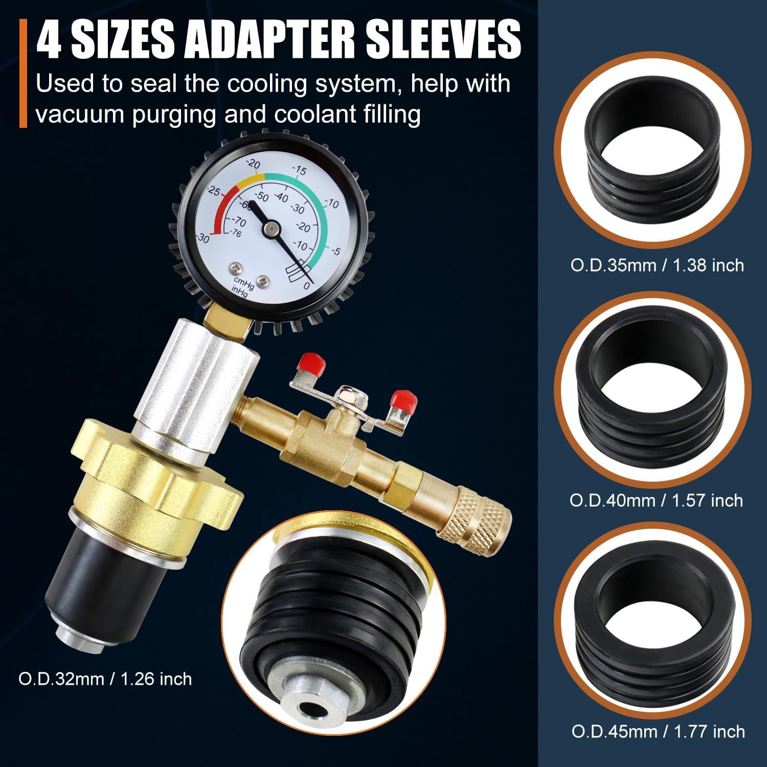 Automotive Radiator Coolant Vacuum Refill Tool Kit, Engine Cooling System Vacuum - Image 3
