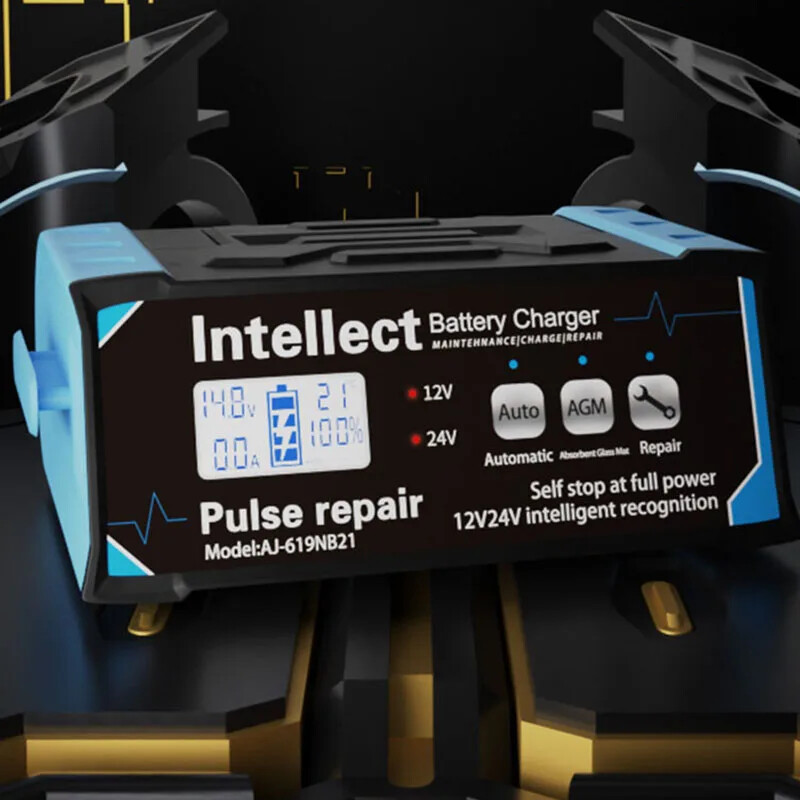 12V-24V Car Battery Charger High Power 210W Smart Pulse Repair Fast Charging - Image 3