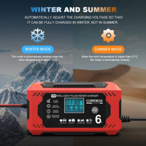 6A 12V Automotive Battery Charger Car and Motorcycle Battery Charging Devices