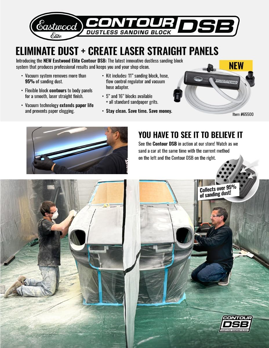 Elite Contour DSB Dustless Auto Body Sanding Block Kit | DIY Automotive Sanding - Image 2
