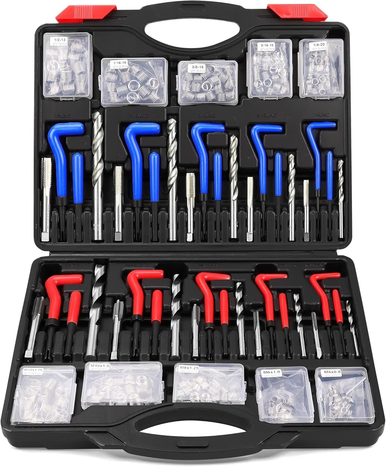 320-Piece Heli Coil Rethreading Insert & Drill Bits Automotive Tool Set - Image 2