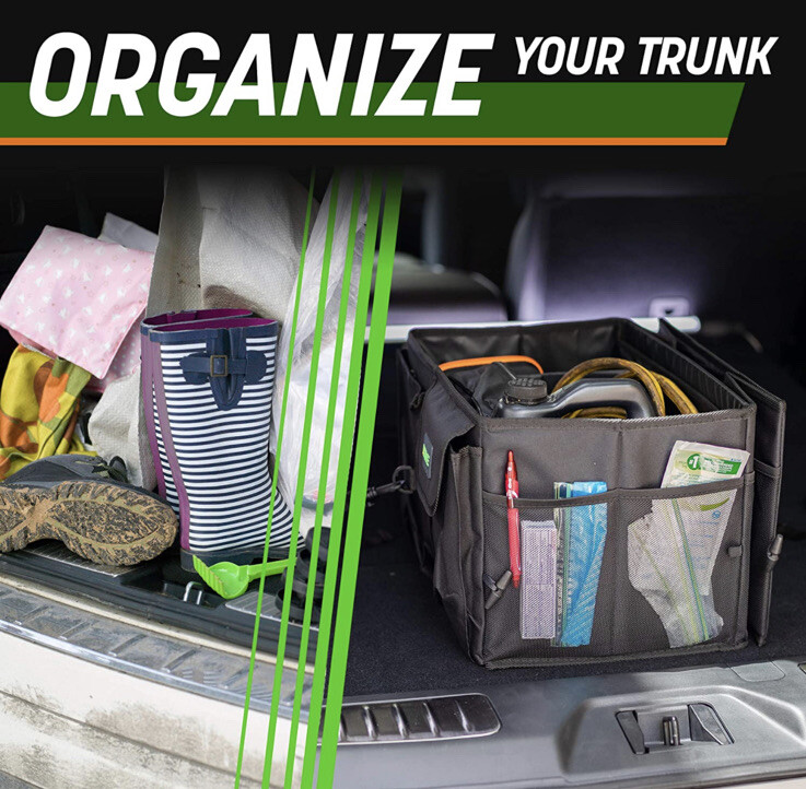 Drive Auto Car Trunk Organizer - Collapsible, Multi-Compartment Automotive SUV C - Image 2