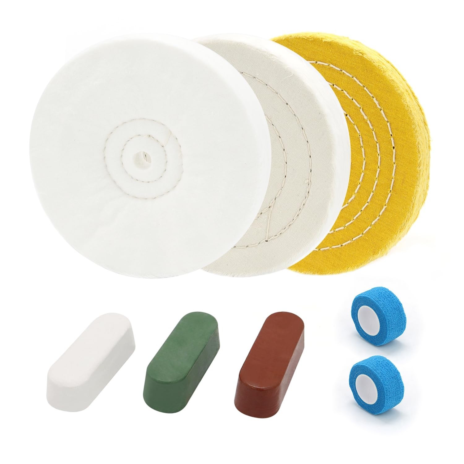 Buffing Polishing Wheel Kit 8 Inch 5/8 Inch Arbor Buffing Compounds Multi-Pur... - Image 3