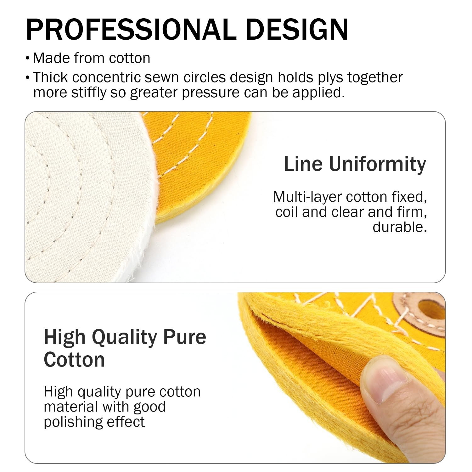 Buffing Polishing Wheel Kit 8 Inch 5/8 Inch Arbor Buffing Compounds Multi-Pur... - Image 5