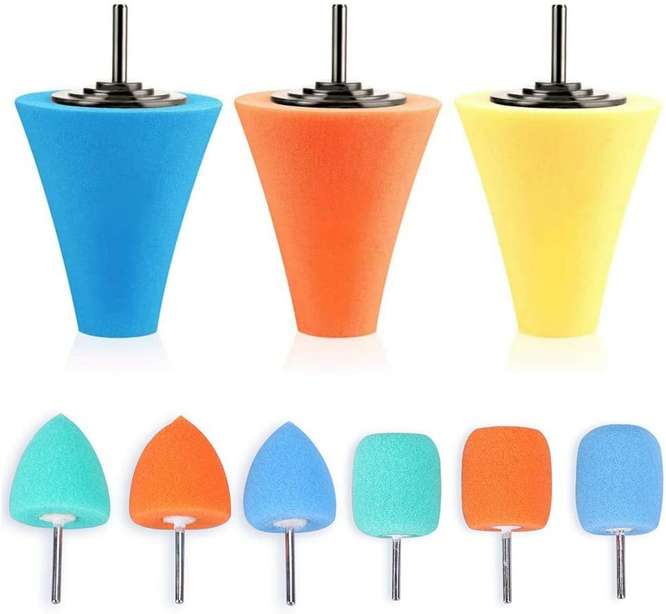 3" Cone Shaped Polishing Sponge Tool Accessories For Car Automobile Wheel Hub - Image 5
