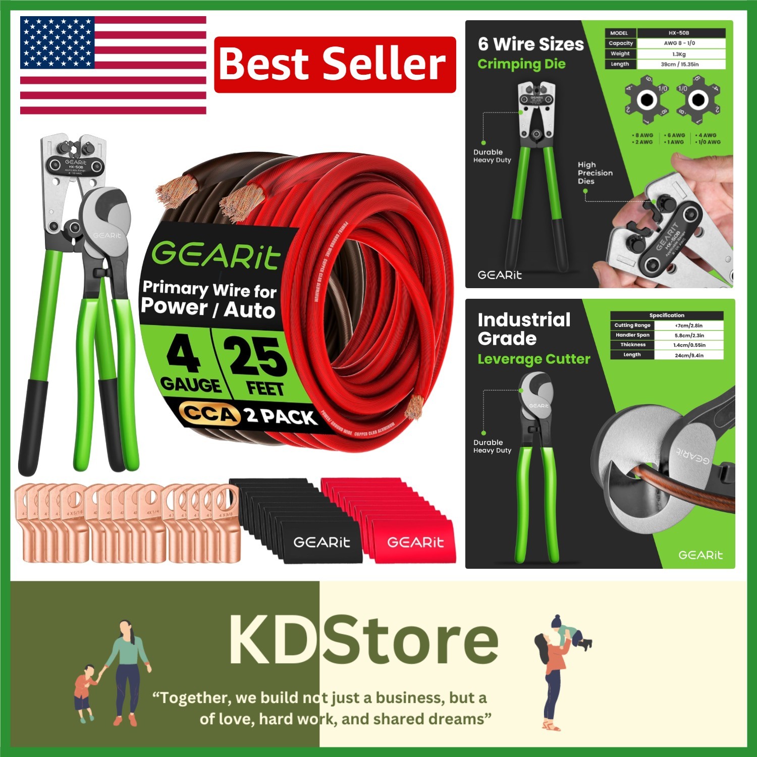 All-in-One Automotive & Electrical Ground Wire Kit with Tools & Accessories