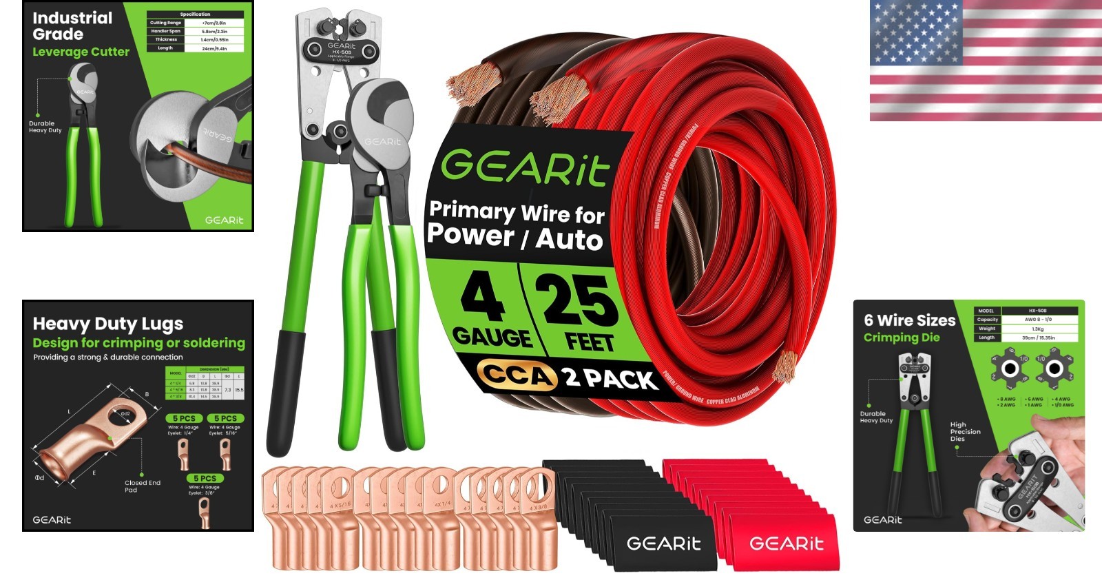 All-in-One Automotive & Electrical Ground Wire Kit with Tools & Accessories - Image 2