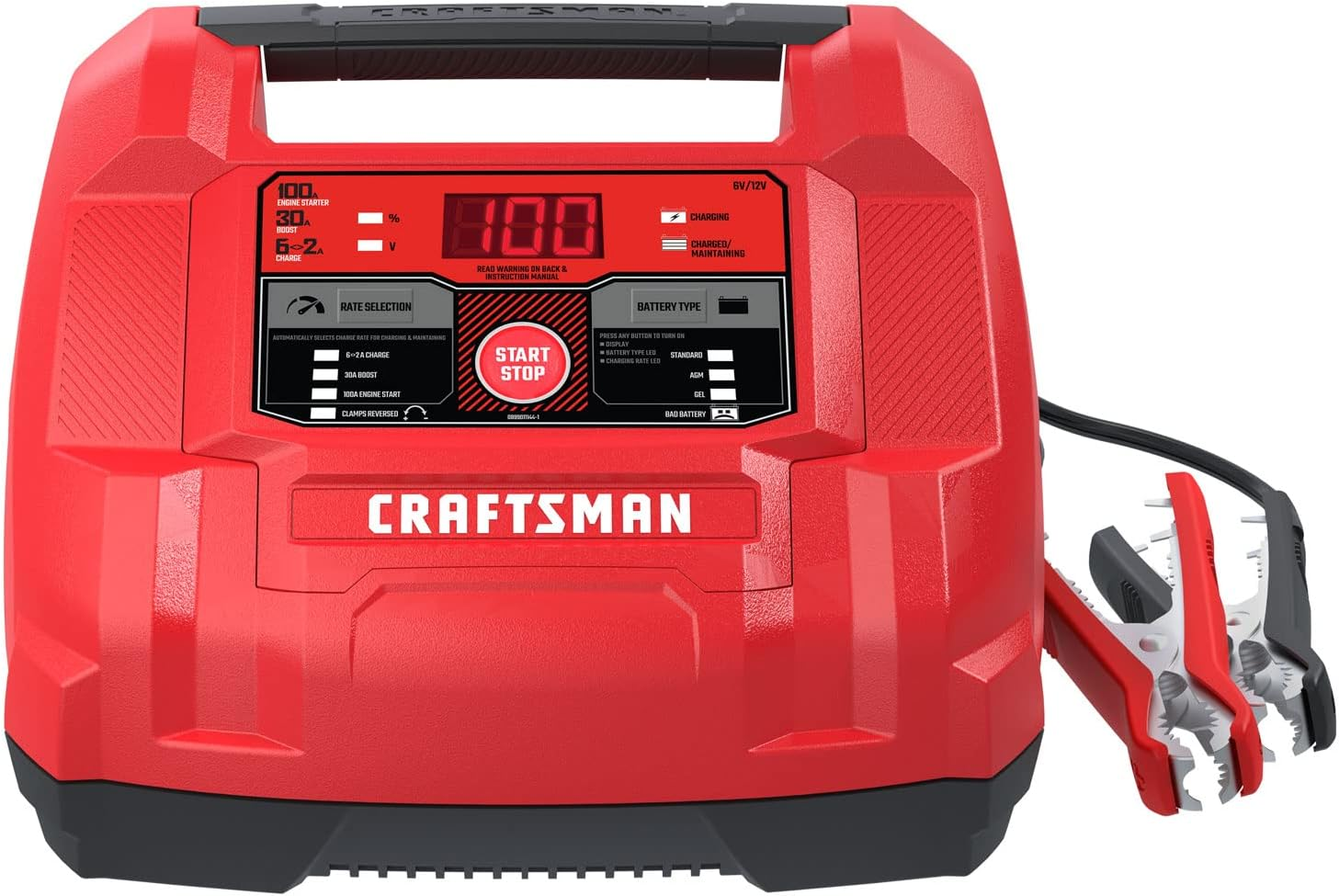6-in-1 Fully Automatic Battery Charger & Maintainer with Engine Start and Tester