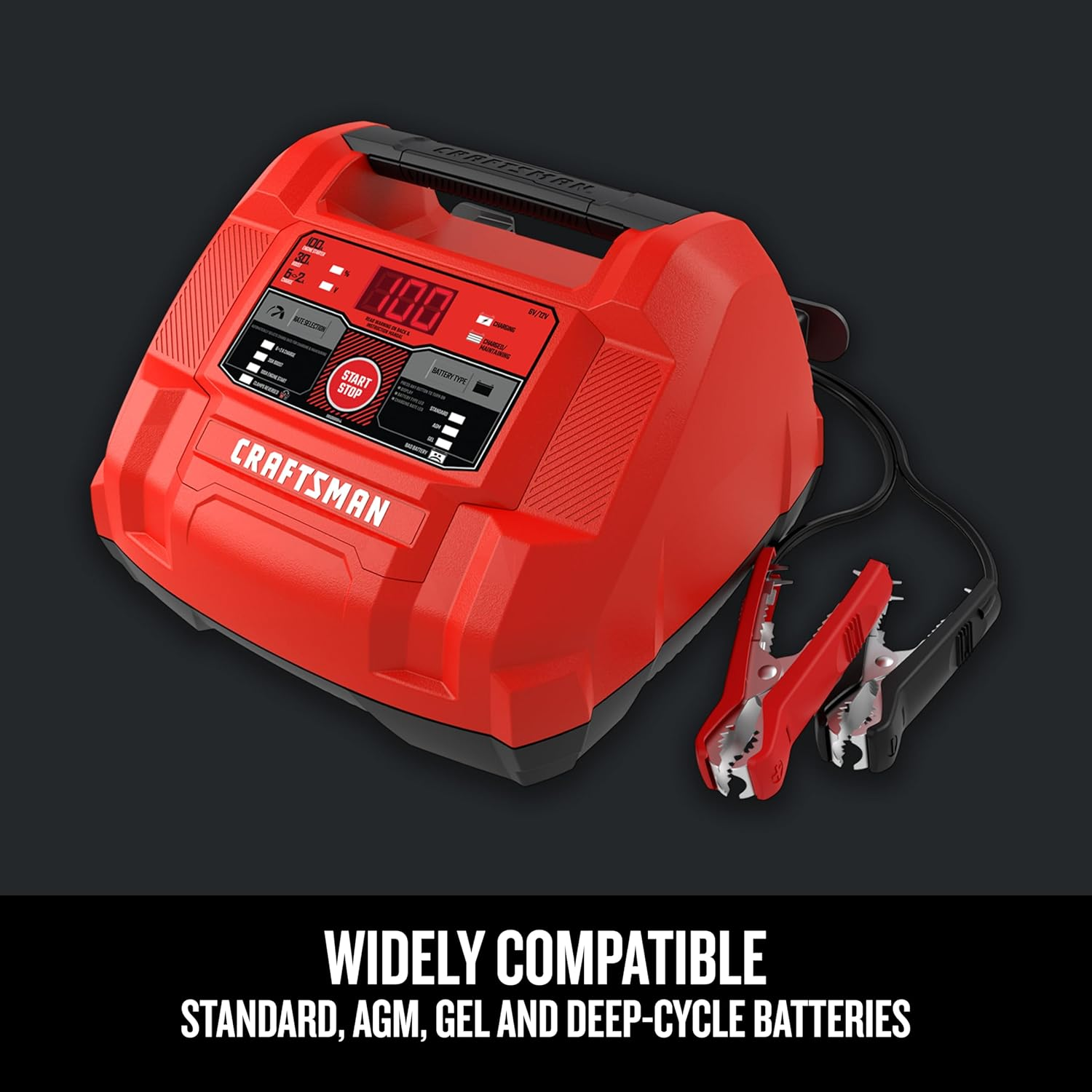 6-in-1 Fully Automatic Battery Charger & Maintainer with Engine Start and Tester - Image 3